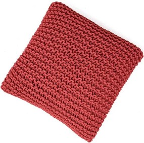 Czerwony pleciony puf Knit – Bonami Essentials