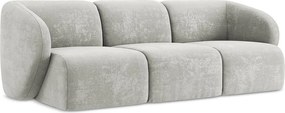 3-osobowa kanapa modułowa - z tkaniny szenilowej - jasny szary - LANI
