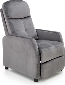 Rozkładany fotel wypoczynkowy z tkaniny velvet Felipe 2