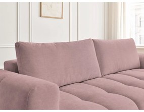 Różowa rozkładana/ze schowkiem sofa 251 cm Fuji – Bobochic Paris