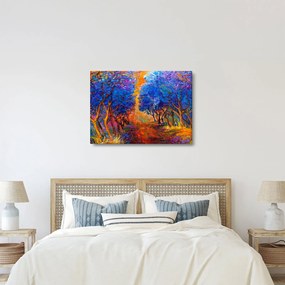 Obraz - Jesienne korony drzew, nowoczesny impresjonizm (70x50 cm)