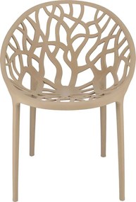 Beżowe nowoczesne krzesło ażurowe D9-T53