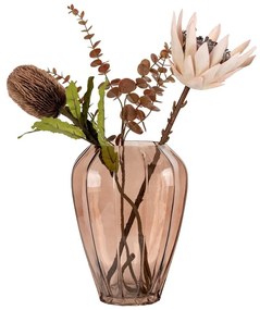 Brązowy szklany wazon (wysokość 29 cm) – House Nordic