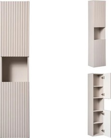 Zestaw Nova 75 kaszmir/dąb coast evoke - szafka 120 cm z umywalkami Beyond i słupek