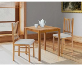Zestaw jadalniany z litego drewna z 2 krzesłami,69 x 69 x 75 cm, dąb Iandhaus