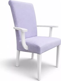Krzesło tapicerowane K6 z podłokietnikami gładkie glamour do salonu jadalni eleganckie lekkie nowoczesne