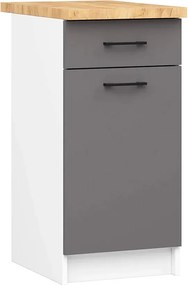 Szara minimalistyczna dolna szafka kuchenna E9-F96