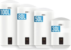 AQUAMARIN Elektryczny podgrzewacz wody naścienny 100 L, biał