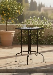 Niebiesko-biały stolik ceramiczny L4-N77