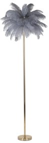 Lampa stojąca w szaro-złotym kolorze (wysokość 160 cm) Palm – Mauro Ferretti
