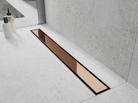 Mexen Flat 360° M13 odpływ liniowy obrotowy 2w1 90 cm, różowe złoto - 1610090-40