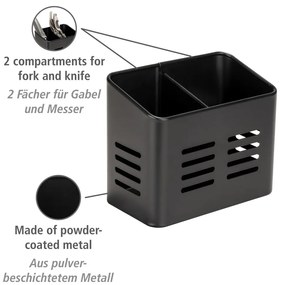 Metalowe stojaki na sztućce i serwetki zestaw 2 szt. Black Outdoor Kitchen Baco – Wenko