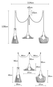 Czarna lampa wisząca Mezopotamya – Opviq lights