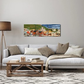Obraz - Húsavík (z zegarem) (90x30 cm)