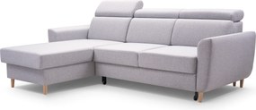 Masseno Narożnik SAPORE z funkcją spania i pojemnikiem na pościel Narozniki L, Rozkładana sofa - Szary, DENVER 16