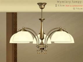 Żyrandol mosiężny do salonu S-S5