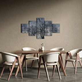 Obraz - Sylwetki drzew z liśćmi (125x70 cm)