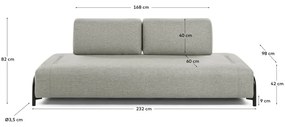 Beżowa sofa 3-osobowa Kave Home Compo