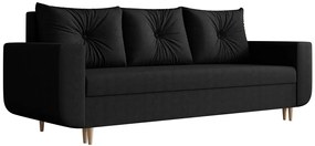 Czarna rozkładana sofa na nóżkach M0-B86