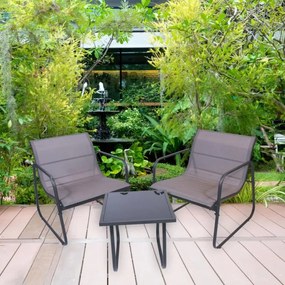 Zestaw ogrodowy do relaksu – 2 krzesła i stolik, składany