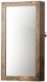 Industrialna szafka z lustrem na biżuterię zamykana na klucz M0-N16