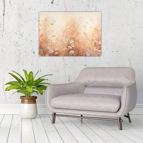 Obraz na szkle - Wzór dzikich kwiatów (70x50 cm)