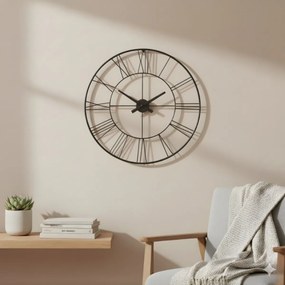 Zegar ścienny w stylu industrialnym ARATIO, Ø 70 cm