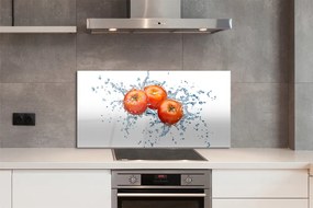 Panel nad Blat Kuchenny Pomidory w Kroplach Wody