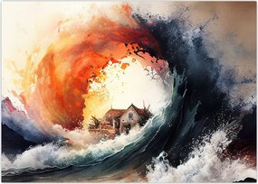 Obraz - W wirze powodzi, akwarela (70x50 cm)