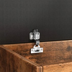 Przestronna szafka na buty z siedziskami do przechowywania 2 półki drewniane w stylu retro loft