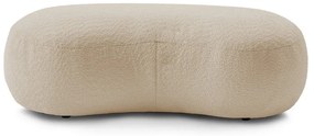Beżowy podnóżek z materiału bouclé Saint-Germain – Bobochic Paris