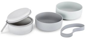 Silikonowy zestaw misek podróżnych dla psów ø 19 cm Bento Concrete/Slate – MiaCara