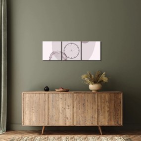 Obraz - Fioletowy minimalizm N⁰2 (z zegarem) (90x30 cm)