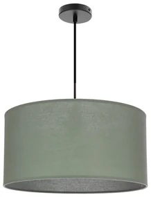 Zielona lampa wisząca z tekstylnym kloszem ø 40 cm Shanti – Candellux Lighting