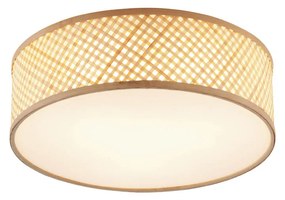 Orientalna bambusowa lampa sufitowa naturalna 40cm - Tremmo