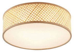 Orientalna bambusowa lampa sufitowa naturalna 40cm - TremmoKolonialny Oswietlenie wewnetrzne