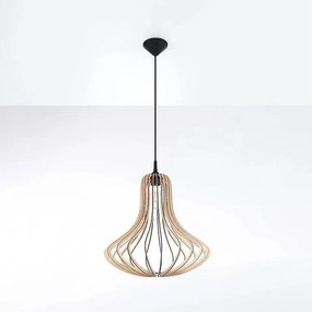 Lampa wisząca ELZA drewniana