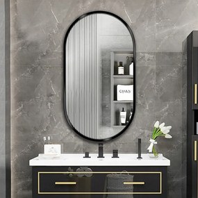 Lustro dekoracyjne 100x50 cm – nowoczesny design, łatwy montaż, idealne do łazienki, przedpokoju lub sypialni