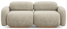 Beżowa sofa modułowa z materiału bouclé 190 cm Ailani – Makamii