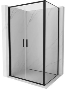 Mexen Exo kabina prysznicowa uchylna 90 x 100 cm, transparent, czarna - 814-090-100-70-00