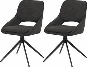 Krzesło do jadalni MCW-N73 (zestaw 2 szt.),  ciemnoszare