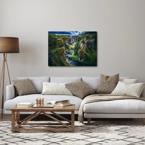 Obraz - Rzeka w skalistej dolinie (70x50 cm)