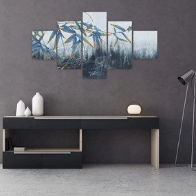 Obraz - Bambus na ścianie (125x70 cm)