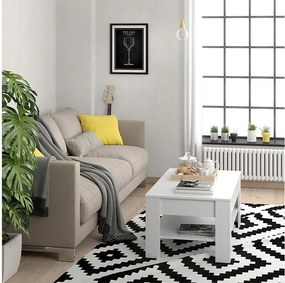 Stół kawowy biały 92.2x65x48 milan