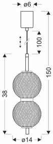 Czarny żyrandol wiszący w stylu nowoczesnym - M101-Luil