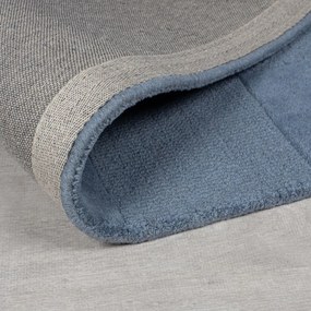Ciemnoniebieski wełniany dywan tkany ręcznie 120x170 cm Checkerboard – Flair Rugs