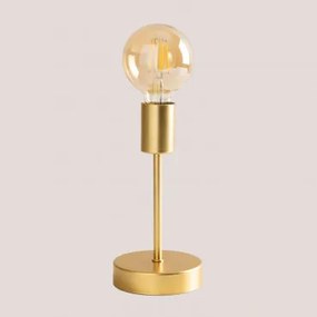 Grystel Bezprzewodowa Metalowa Lampa Stołowa Złoto - Sklum