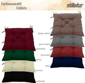 STILISTS Zestaw 2 poduszek na siedzisko 40 x 40 x 8 cm, antr