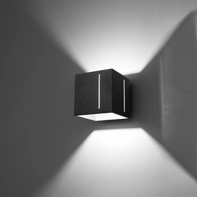 Kinkiety nowoczesny Luminara, aluminium - 1 źródło światła 3000K - L.10 x H.10 cm - czarny