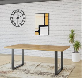 Stół HALERIA Dąb wotan do Salonu Jadalni 200 x 100 x 76 cm, Prostokątny